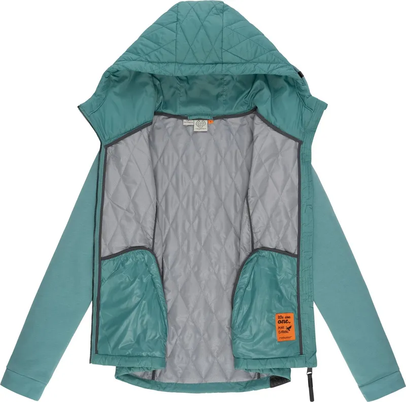 ragwear ragwear Outdoorjacke Lucinda Steppjacke aus modernem Materialmix mit Kapuze, Grün, – Produktbild 1 von 5