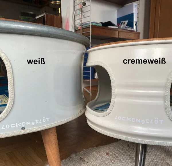 Lockengelöt Lockengelöt Der HiFi-Schrank aus einem Hamburger Ölfass, Cremeweissweiss (gepulvert), – Produktbild 3 von 3