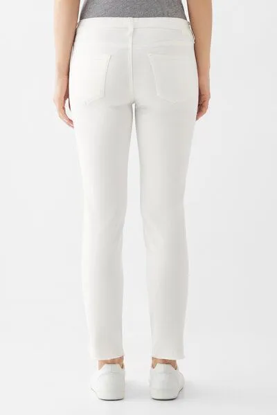 DAWN Damen Jeans MID SUN Slim Design Details DAWN Bio-Baumwolle, White, – Produktbild 5 von 5