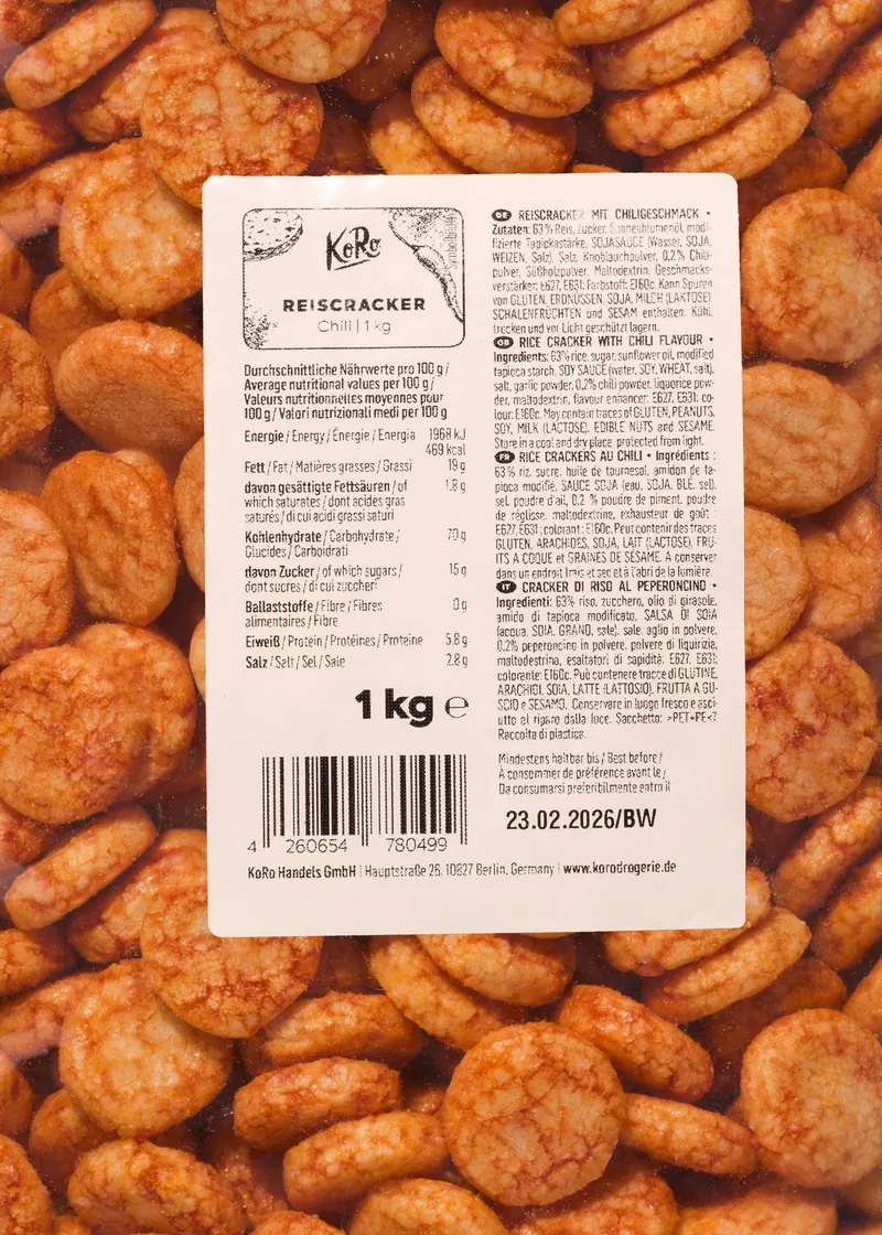 KoRo Reiscracker Chili 1 kg – Produktbild 5 von 5