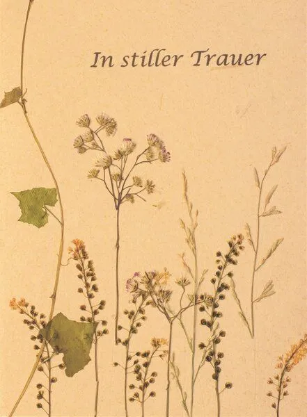 El Puente El Puente Grußkarte "In stiller Trauer" | Fair Trade & Handmade aus Philippinen, Grün,natur, – Produktbild 1 von 1