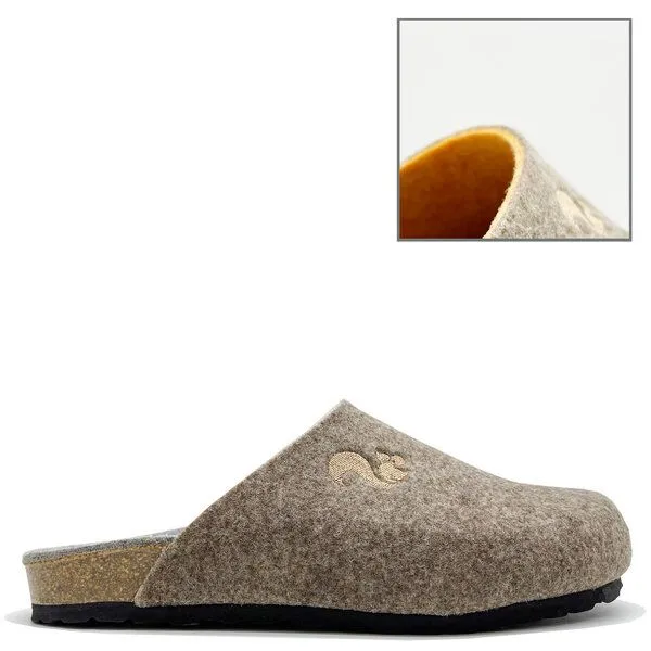 thies Veganer Bio Clog "thies ® PET" aus recycelten Flaschen, fair produziert mit Tieffussbett, Marron orange (braun), – Produktbild 1 von 4