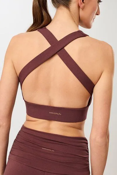 mandala Mandala French Neck Bra, Rosewood (rot), – Produktbild 3 von 4