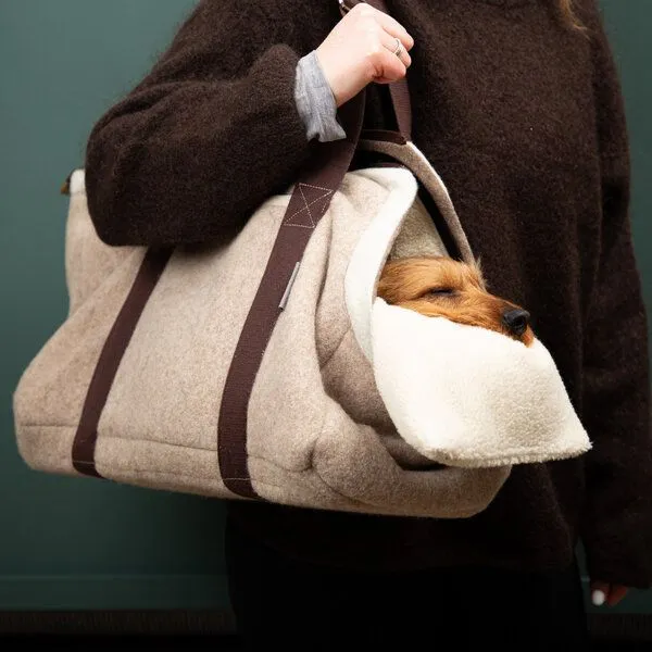 nahtur-design nahtur-design Hundetasche Beige – 100 % Schurwolle Loden – Produktbild 2 von 4