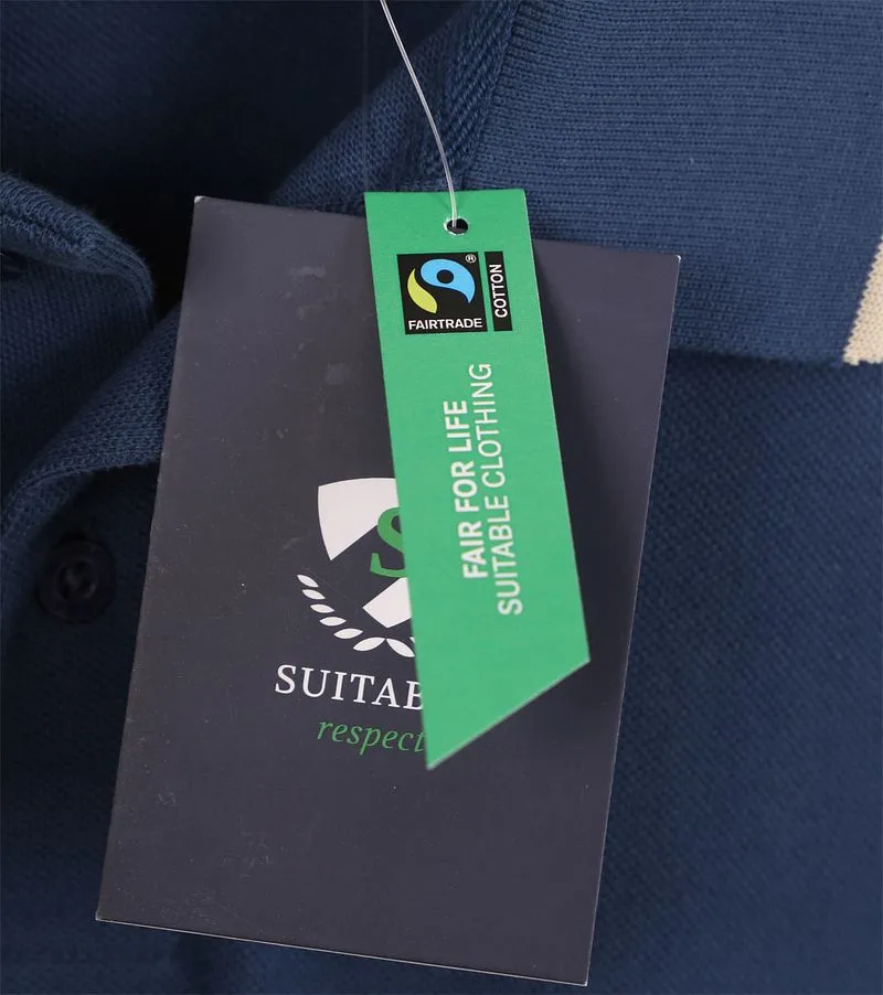 Suitable Suitable Respect Poloshirt Tip Ferry Denim Blau - Größe S, Blau, – Produktbild 4 von 4