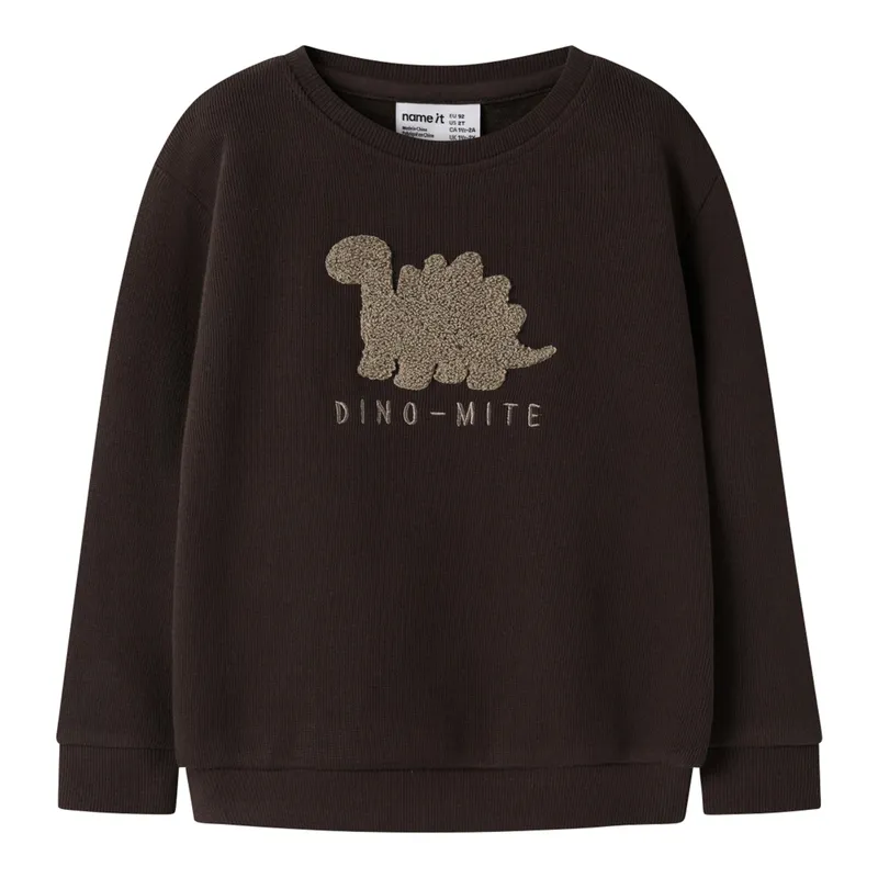 name it Name It Sweatshirt Dino, Braun, – Produktbild 1 von 1