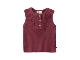 People Wear Organic People Wear Organic Strick-Pullunder bordeaux mélange 98/104 – Produktbild 1 von 1