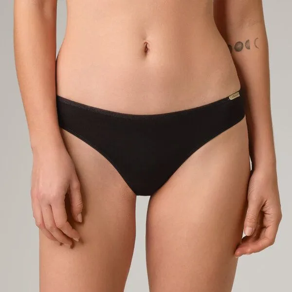 comazo|earth comazo|earth Fairtrade String low cut | GOTS zertifiziert, Schwarz, – Produktbild 1 von 4