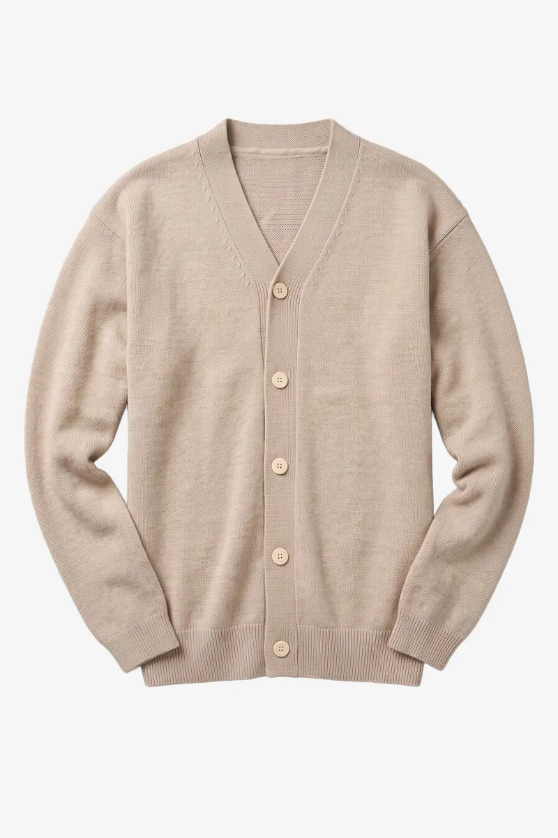 KnowledgeCotton Apparel KnowledgeCotton Apparel Herren vegan Strickjacke Herren Aus Soufflé Yarn Helles Federgrau, Grau, – Produktbild 1 von 2