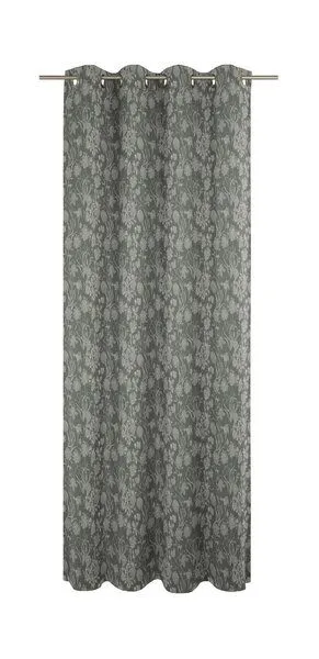 Nature by Adam Nature by Adam Vorhang aus 100% Bio-Baumwolle - Made in Germany - Flower Cuvée, Olivgrau, – Produktbild 3 von 7