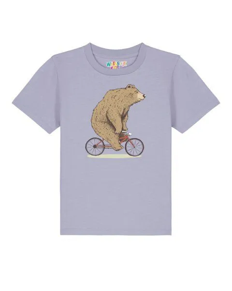 watabout.kids watabout.kids T-Shirt Kinder Fahrradbär, Lavender, – Produktbild 1 von 2