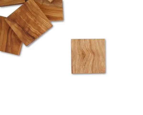 Olivenholz erleben Olivenholz erleben 10 flache Plättchen aus Olivenholz zum DIY Basteln unbehandelt – Produktbild 2 von 2