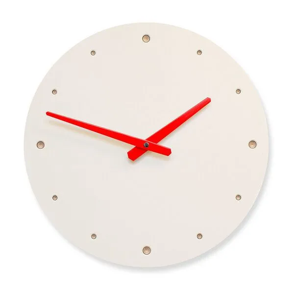 klotzaufklotz klotzaufklotz Wanduhr Linoleum, Mushroom, – Produktbild 1 von 4