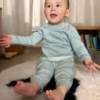 OrganicEra Baby Sweatshirt 'OrganicEra' aus Bio-Baumwolle, Aqua melange (grün), – Produktbild 1 von 1