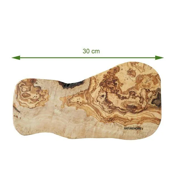 NATUREHOME NATUREHOME Olivenholz Astscheibe oval ~30 cm – Rustikale Baumscheibe als Dekobrett, Servierbrett oder Unikat-Geschenk aus Naturholz – Produktbild 3 von 4