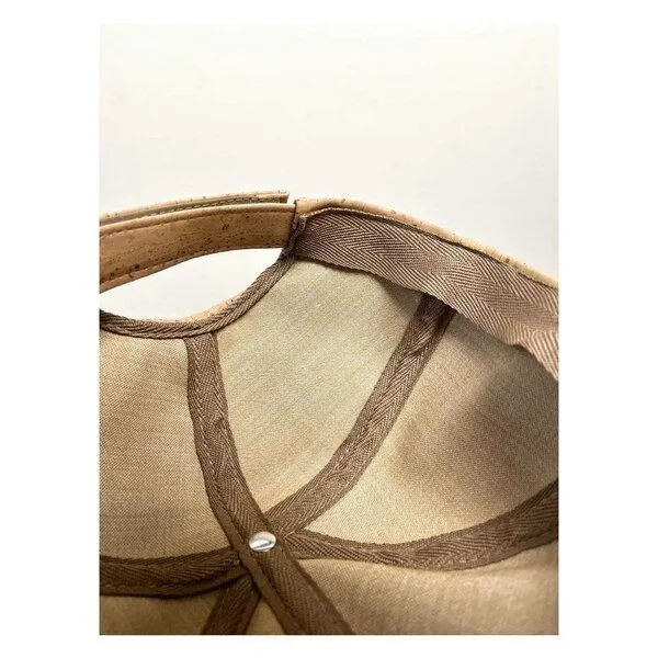 Kork-Deko Kork-Deko Basballcap aus Kork | Cap Schirmmütze aus Kork - beige oder dunkelbraun, Beige, – Produktbild 3 von 4