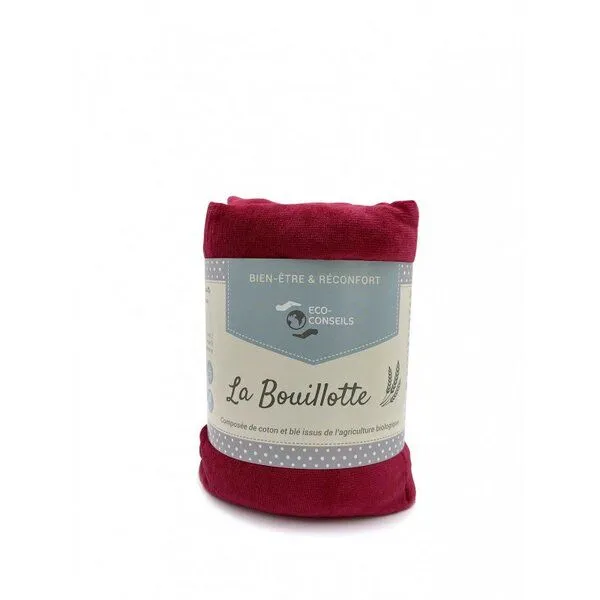 Eco-Conseil Eco-Conseil Wärmekissen aus Bio-Baumwolle, Bordeauxrot, – Produktbild 1 von 4