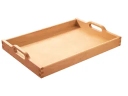Holztablett aus massivem Buchenholz, geölt, 500 x 350 x 70 mm – Produktbild 1 von 1