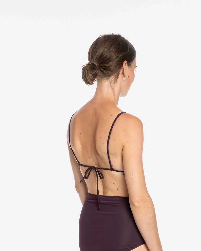 MATONA MATONA Damen vegan Bikinioberteil Triangle Aubergine, Dunkelviolett, – Produktbild 2 von 2