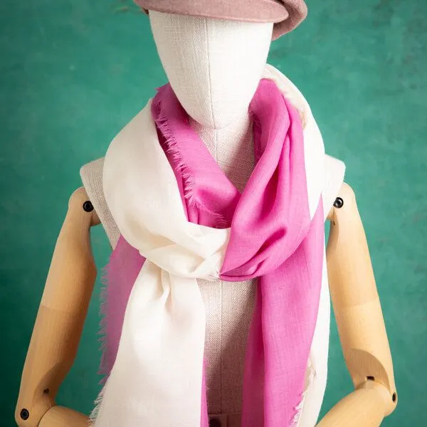 nahtur-design nahtur-design 2 Wolltücher "hauchfein", Pink-creme (rosa), – Produktbild 1 von 4