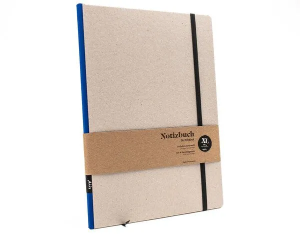 tyyp Skizzenbuch DIN A4 – 100% Recyclingpapier (Blauer Engel) – Klassik ÖKO by tyyp, Oceanblue (blau), – Produktbild 1 von 5