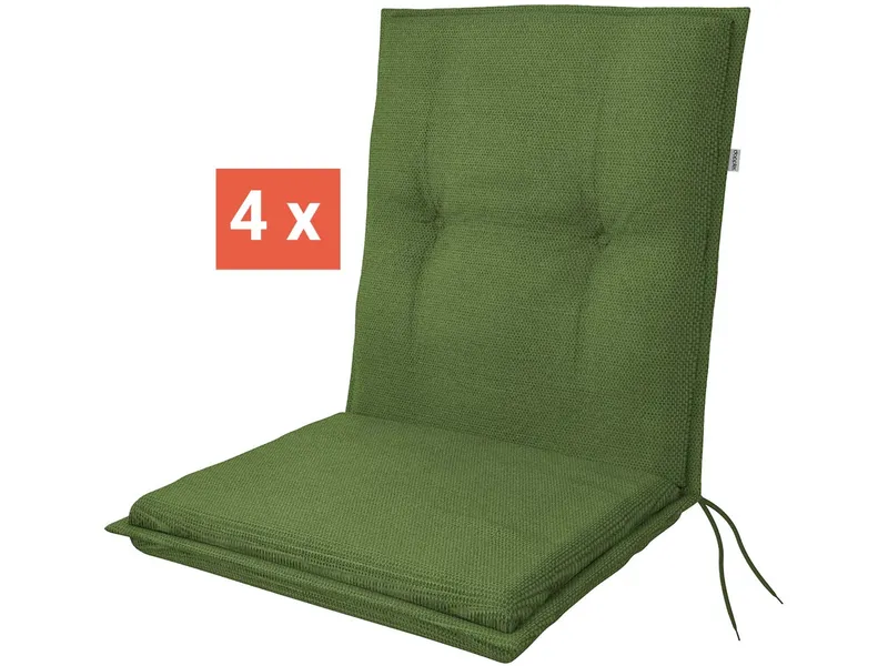 Doppler doppler Auflage "STAR" für Niederlehner, 4er-Pack, 100x48x6 cm, Polyester, grün – Produktbild 1 von 2
