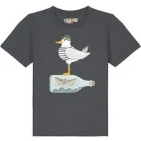 watabout kids watabout.kids T-Shirt Kinder Möwe mit Hut, Anthracite, – Produktbild 1 von 1