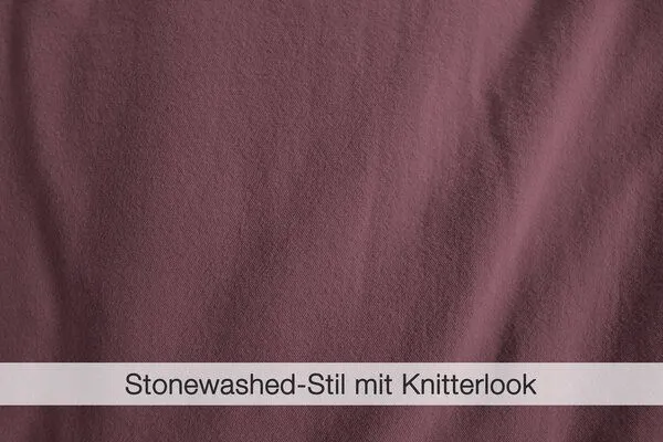 jilda-tex jilda-tex Bettwäsche 100% Bio-Baumwolle 135x200cm / 155x220cm 200x200cm, Mauve, – Produktbild 4 von 4