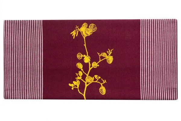 Hirschkind Hirschkind Bio & Fair-Trade-Geschirrtuch "Haselstrauch", Ruby, – Produktbild 3 von 3