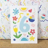 Bow & Hummingbird Bow & Hummingbird Postkarte Six/Sechs – Produktbild 1 von 1