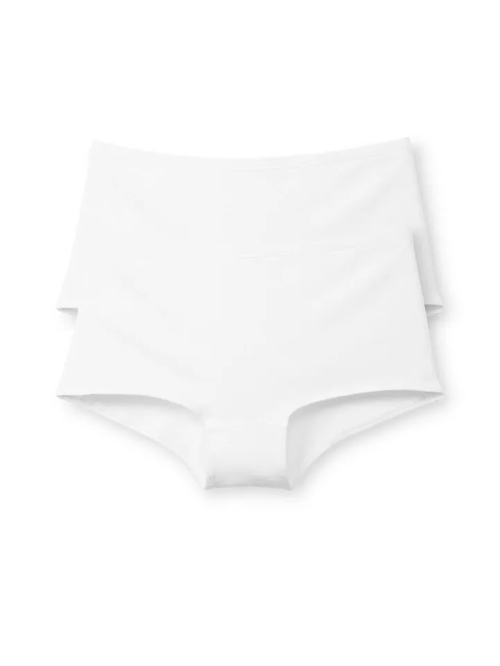 CALIDA CALIDA Panty Benefit Women (2er Pack) elastisch, Baumwoll-Mix, Single Jersey Qualität, weich, Weiß, – Produktbild 1 von 4