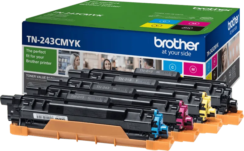 Brother Brother Toner TN-243BK/C/M/Y schwarz, cyan, magenta, gelb, 4er-Set – Produktbild 2 von 4
