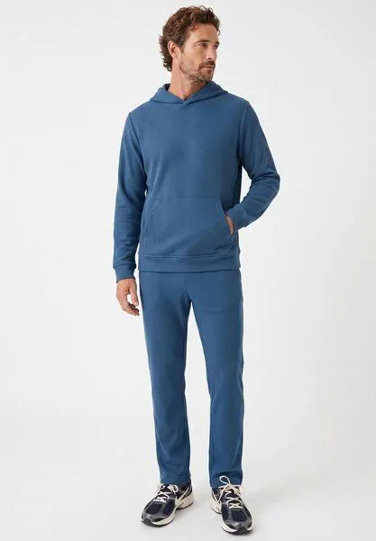 ORGANICATION ORGANICATION POZZAN | Waffel Jogginghose aus Bio-Baumwolle & recyceltem Polyester, Blue, – Produktbild 1 von 4