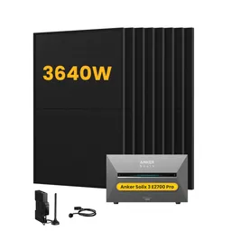 Anker Anker SOLIX Solarbank 3 E2700 Pro Solaranlage, mit 8 x 455W Bifazialen Solarmodulen, by Powerness - 2.7kWh / 1 x Smart Meter / Selbstabholung – Produktbild 1 von 1