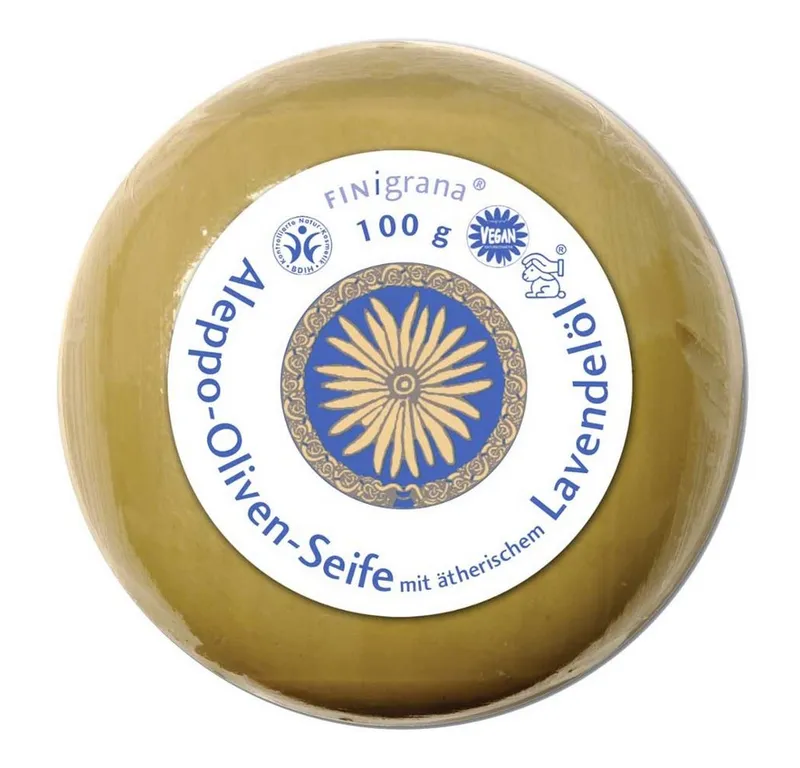 Finigrana Finigrana Gesichtsseife Aleppo Lavendel Seife - Rund 95g – Produktbild 1 von 1