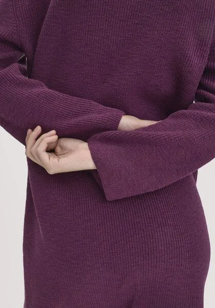 hessnatur hessnatur Strickkleid Relaxed aus reiner Bio-Baumwolle, Fuchsia, – Produktbild 2 von 4