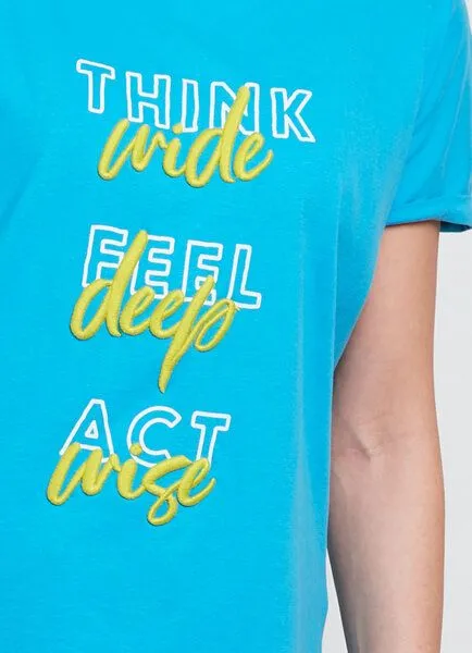 SPARKLES OF LIGHT SPARKLES OF LIGHT Boxy Shirt | THINK FEEL ACT, Blau, – Produktbild 3 von 3