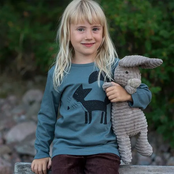 Cmig Cmig Franzi Fuchs Langarmshirt für Kinder, Stormy weather (grau), – Produktbild 3 von 4