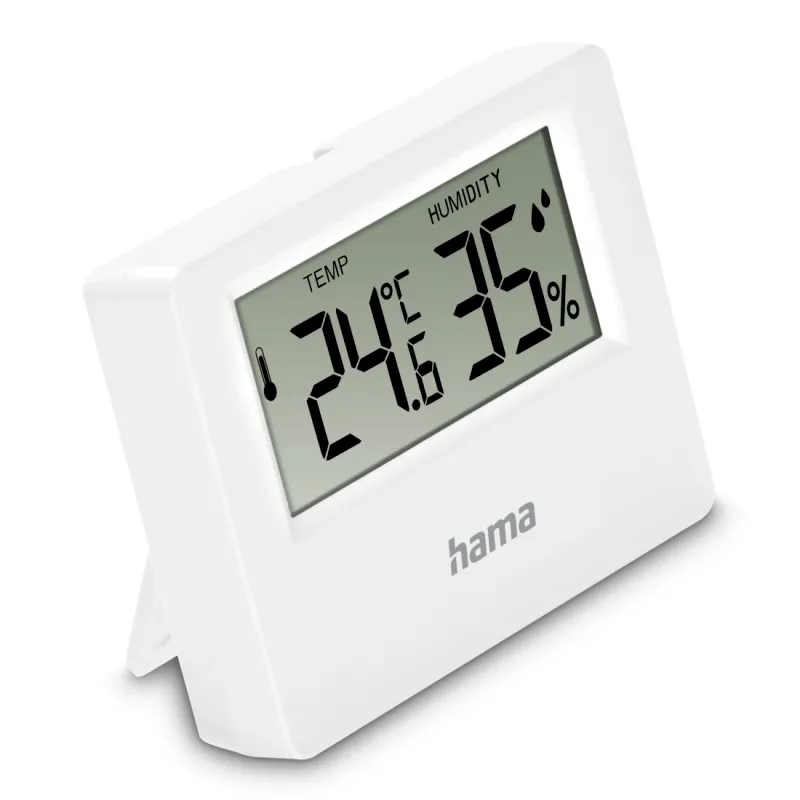 Hama Hama Thermometer und Hygrometer "Ebro", digital, für innen oder außen, Weiß – Produktbild 2 von 4