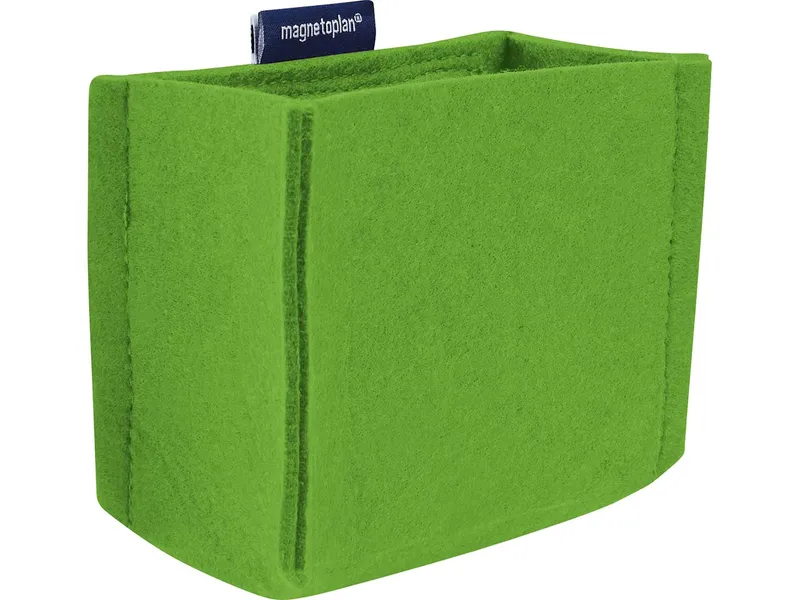 magnetoplan magnetoplan Stifteköcher "ecoAware" MEDIUM 130 x 100 x 60 mm, RC-PET Filz grün – Produktbild 1 von 2