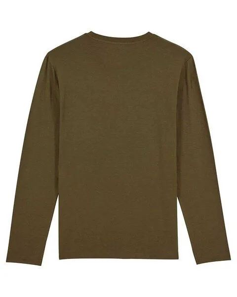 YTWOO YTWOO Herren Langarmshirt, Longsleeve aus Bio-Baumwolle, nachhaltig, Khaki, – Produktbild 3 von 3