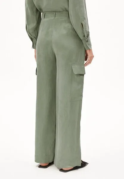 ARMEDANGELS ARMEDANGELS CATIAA - Damen Webhose aus Lyocell, Grey green, – Produktbild 2 von 4