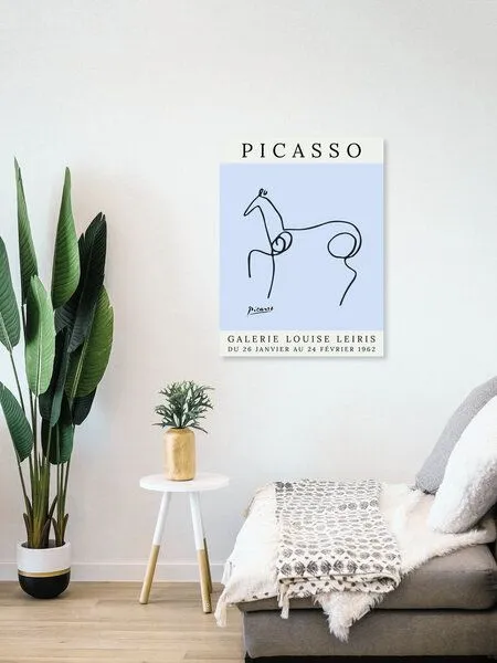 Photocircle Photocircle Poster / Leinwandbild - Picasso Pferd – blau – Produktbild 4 von 4