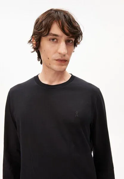 ARMEDANGELS ARMEDANGELS JAAMES Herren Longsleeve aus 100% Bio-Baumwolle, Black, – Produktbild 3 von 4