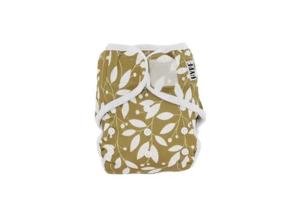 Hypf Hypf Stoffwindel Überhose (Klett) One Size 4-16kg, Leaves (gold), – Produktbild 2 von 4