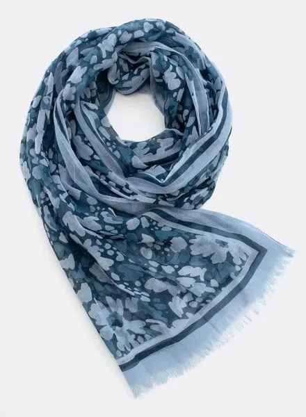 Djian Djian Schal aus 100% Bio-Baumwolle – ELSA, Blau, – Produktbild 2 von 2