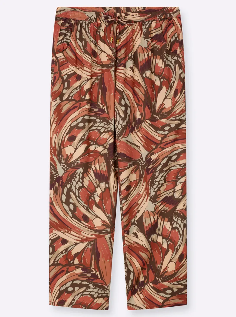 sheego Schlupfhose schoko-sand-bedruckt, Schoko-sand-bedruckt, – Produktbild 1 von 2