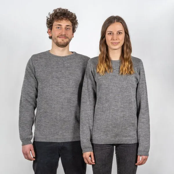 LANGBRETT LANGBRETT grobstrick pullover | schurwolle | unisex, Hellgrau meliert (grau), – Produktbild 1 von 3