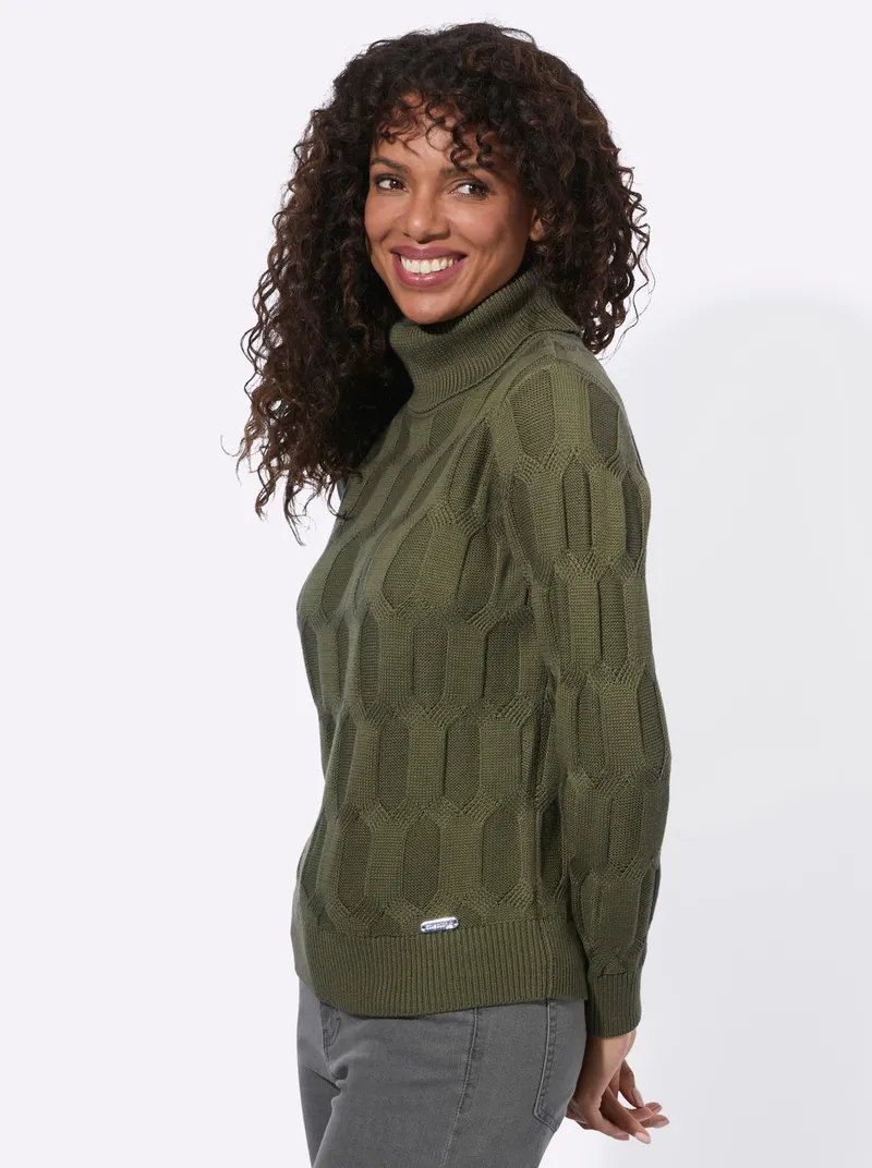 Witt Witt Rollkragenpullover oliv, Oliv, – Produktbild 2 von 2