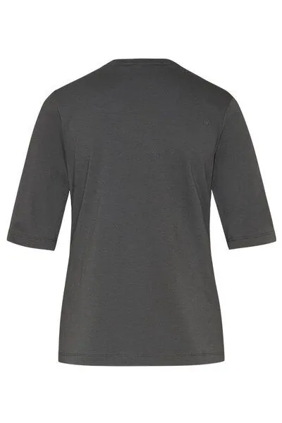 Wunderwerk Wunderwerk Damen T-Shirt aus Biobaumwolle und Modal "Metro core crew tee 1/2", Dunkelgrau (basalt 388), – Produktbild 3 von 4
